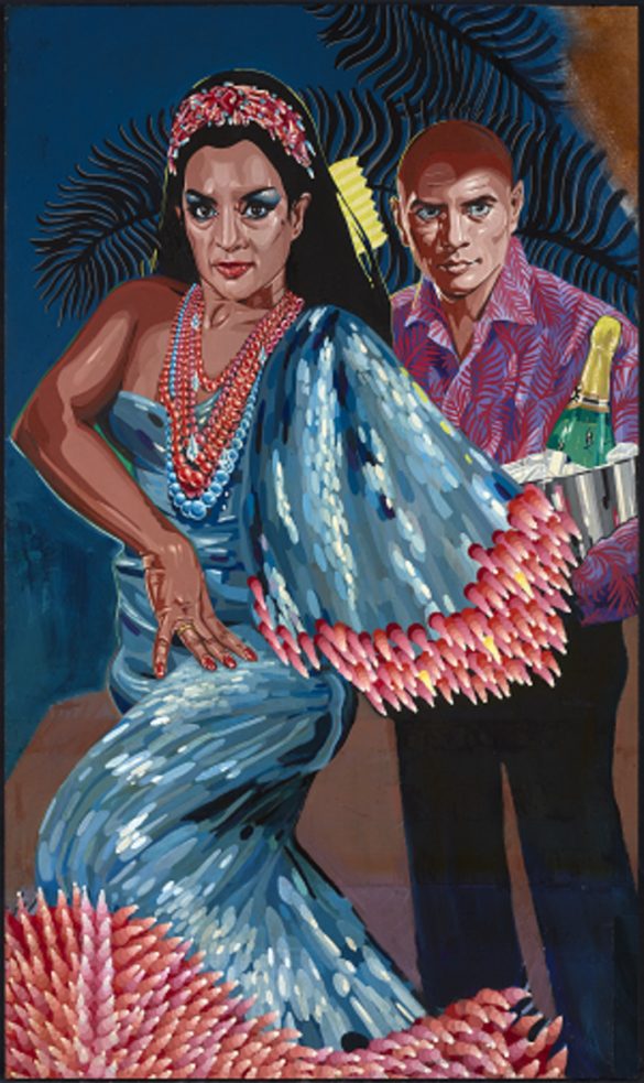 pintura de Yul Brynner y Lola Flores arte pop