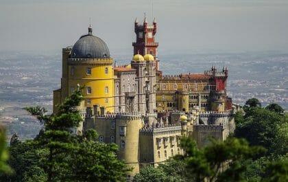 Vista del Castillo da Pena en Portugal