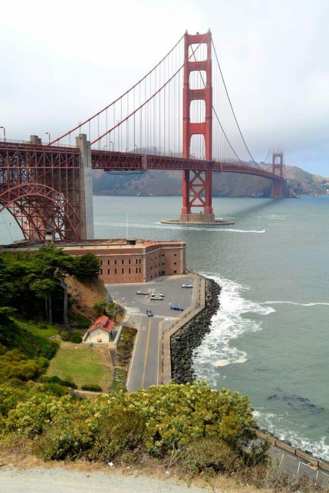 Vista del puente Golden Gate en Estados Unidos