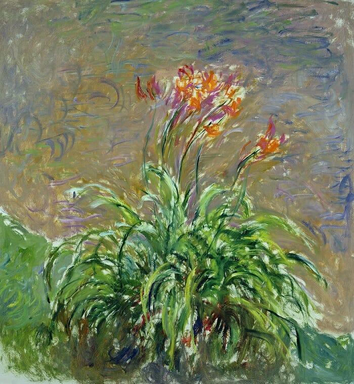 Pintura impresionista de Monet, flores