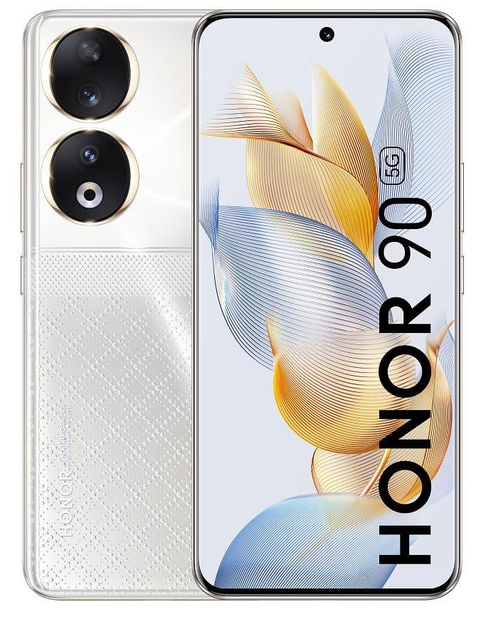 Silueta del smartphone HONOR 90 en color blanco