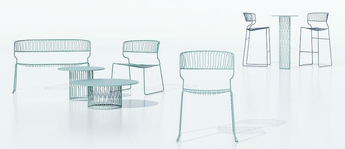 Diseño de varias sillas de diseño