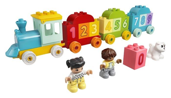 Tren de LEGO de colores