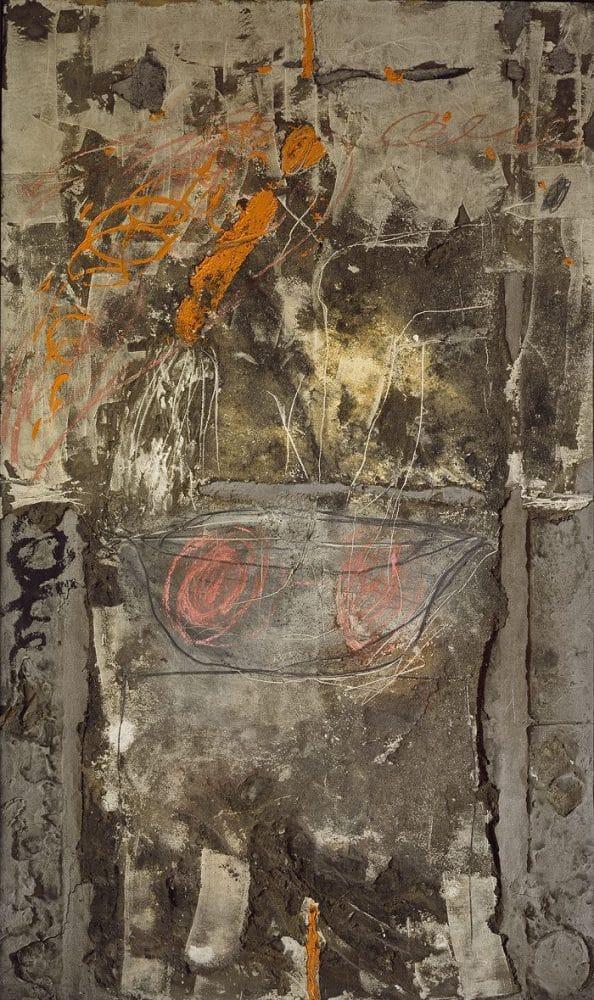 Pintura abstracta del artista Antoni Tapies